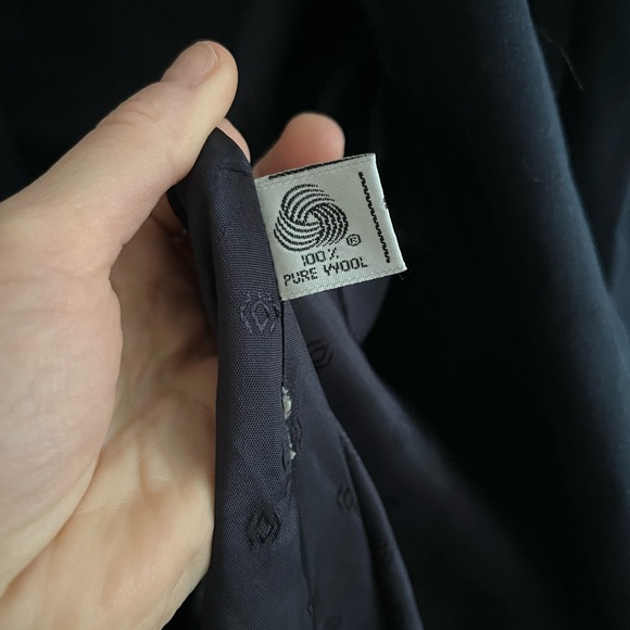 Talbots Navy Blue Wool Coat | Size Large - Picture 5 of 6